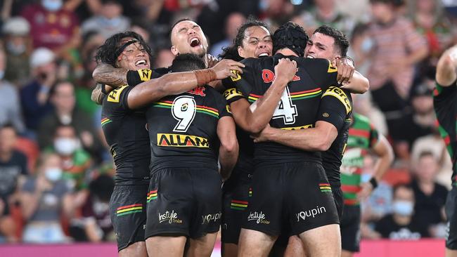 The Penrith Panthers won the 2021 NRL grand final. Picture: Bradley Kanaris/Getty Images