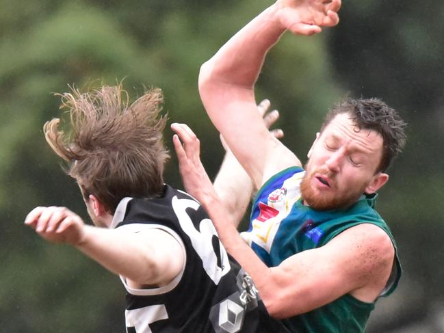 Jorden Braddy (right) in action for East Sunbury last season. Picture: Jamie Morey