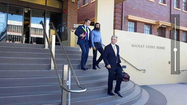 John Peros leaves Mackay court a free man, acquitted of the murder of Shandee Blackburn. Picture: Luke Mortimer