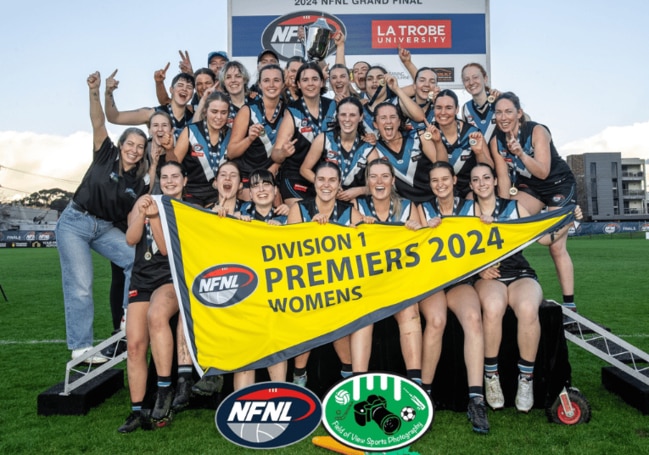 St Mary's celebrates its NFNL Division 1 Women's premiership. Picture: Field of View Photography