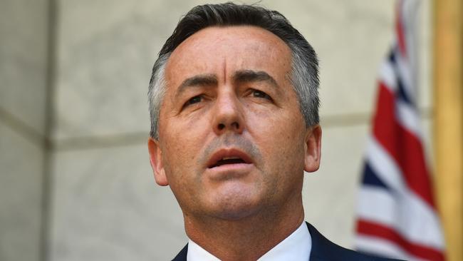 Veterans Affairs Minister Darren Chester was stopped by police and asked why he was travelling. Picture: AAP/Mick Tsikas