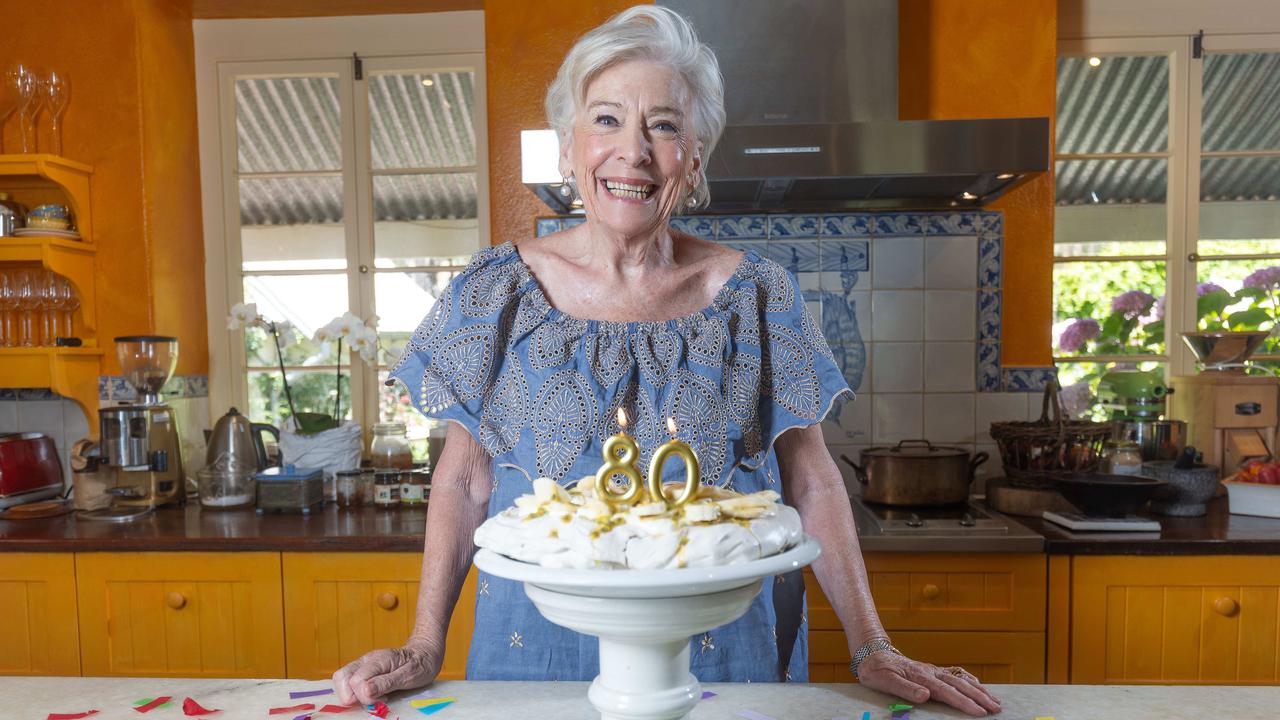 Maggie Beer turns 80, in her kitchen at Vine Vale, in The Barossa Valley. Picture: Ben Clark