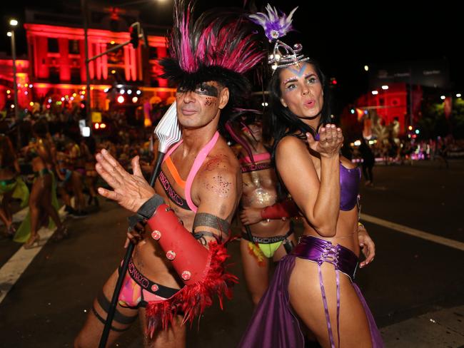 Revellers at the 2016 Mardi Gras parade.