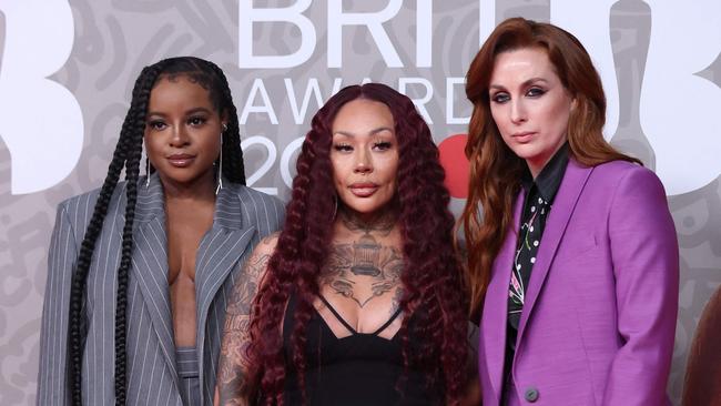 Keisha (left) with her Sugababes band members Mutya Buena and Siobhan Dohanghy. Picture: ISABEL INFANTES / AFP