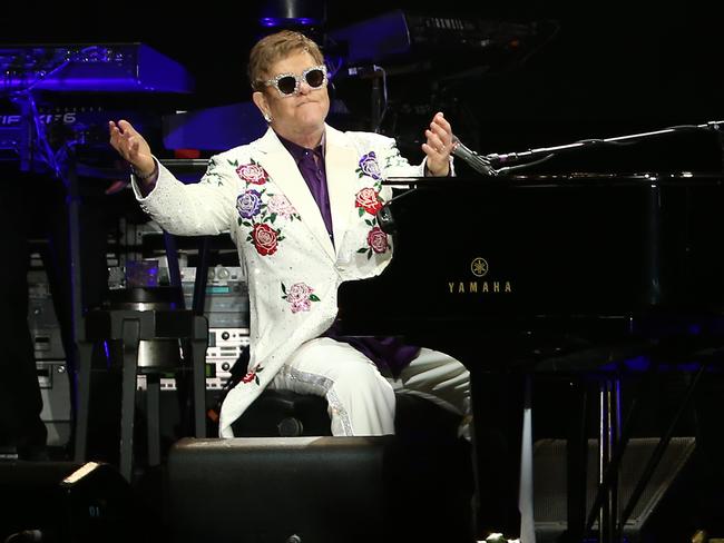 Music superstar Sir Elton John plays the final show of his Once in a Lifetime tour in Cairns last September. Picture: Brendan Radke