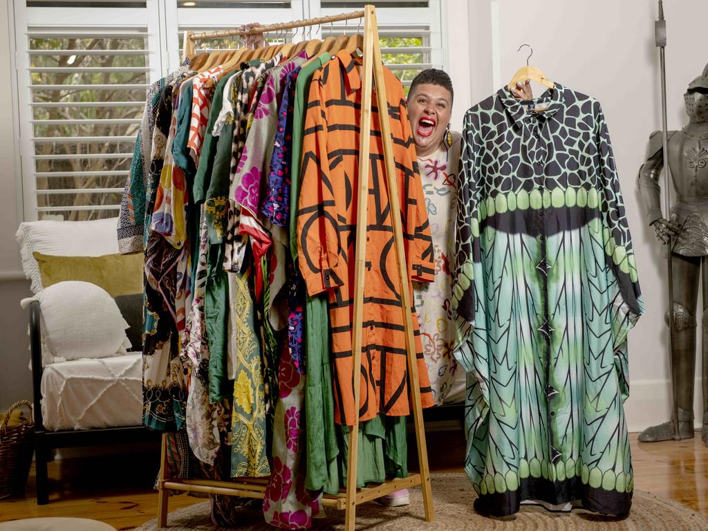 Lauren Khabbaz launched Adelaide's first preloved plus-size clothing market Double. Picture: Naomi Jellicoe