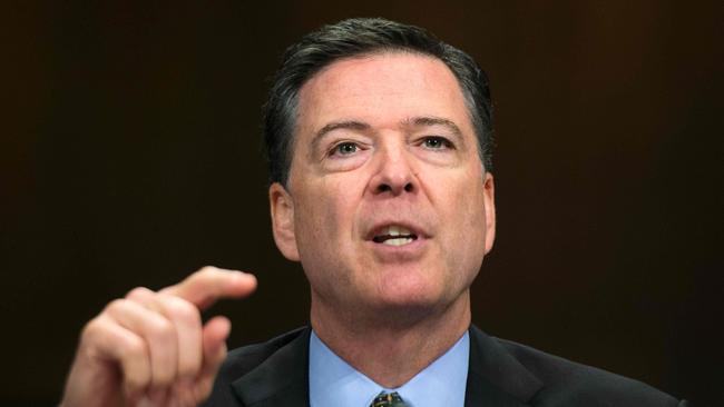 Former FBI Director Jim Comey also went on to write a book about his interactions with Trump. Picture: AFP/Jim Watson