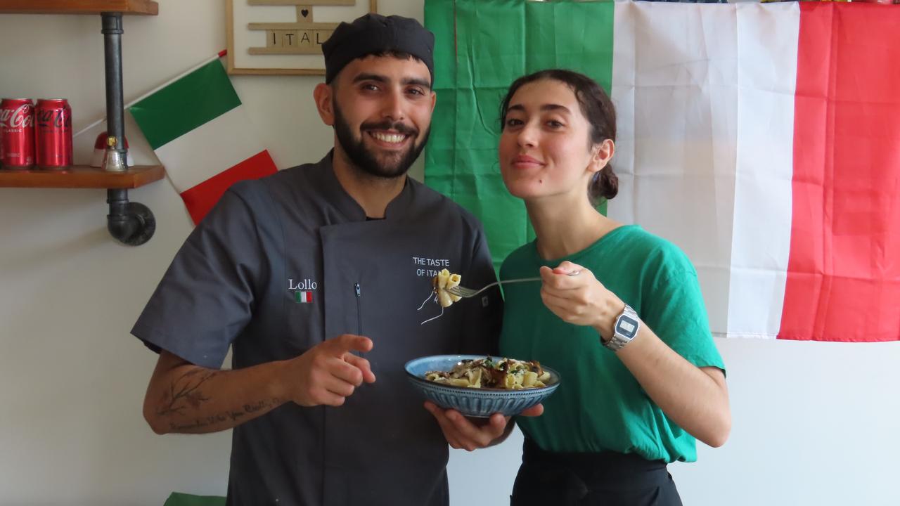 Lorenzo Cisternino and Jennifer Farina from The Taste of Italy, one of the food vendors at this year's Darwin Italian Festival. Picture: Aden Hill
