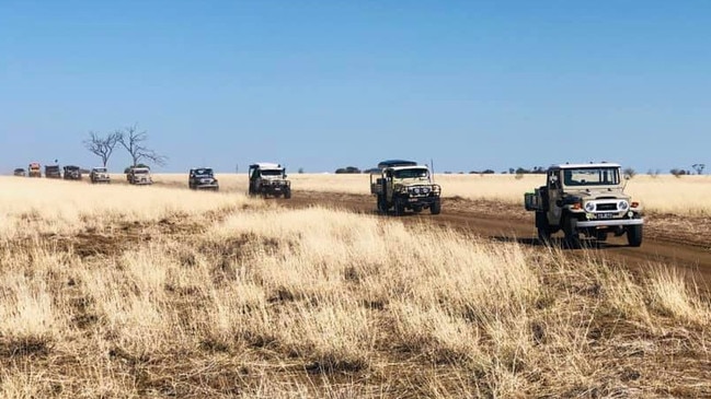 A convoy of 30 Toyota LandCruisers will travel through the Central Highlands as part of the 2021 Long Drive for Drought initiative.