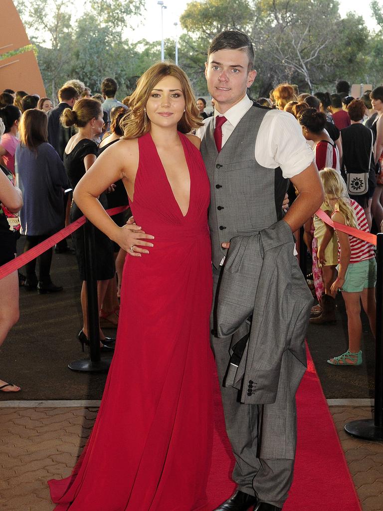 Renee Richards and Mitch Pawelski at the 2014 Centralian Senior College College formal. Picture: JUSTIN BRIERTY / NT NEWS