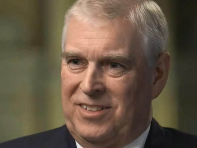 Prince Andrew during his car crash interview for BBC’s Newsnight. Picture: BBC