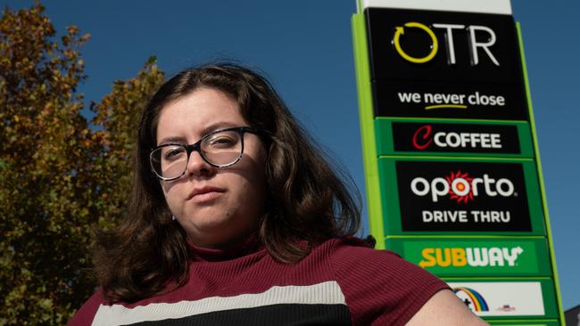 Irrinni Mihalaras previously worked at OTR in Adelaide’s south, she quit her job last month after being left feeling unsafe. Picture: Naomi Jellicoe