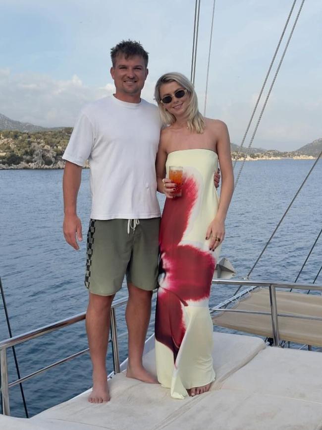 Ollie Wines and girlfriend Olivia May in Turkey. Picture: Instagram