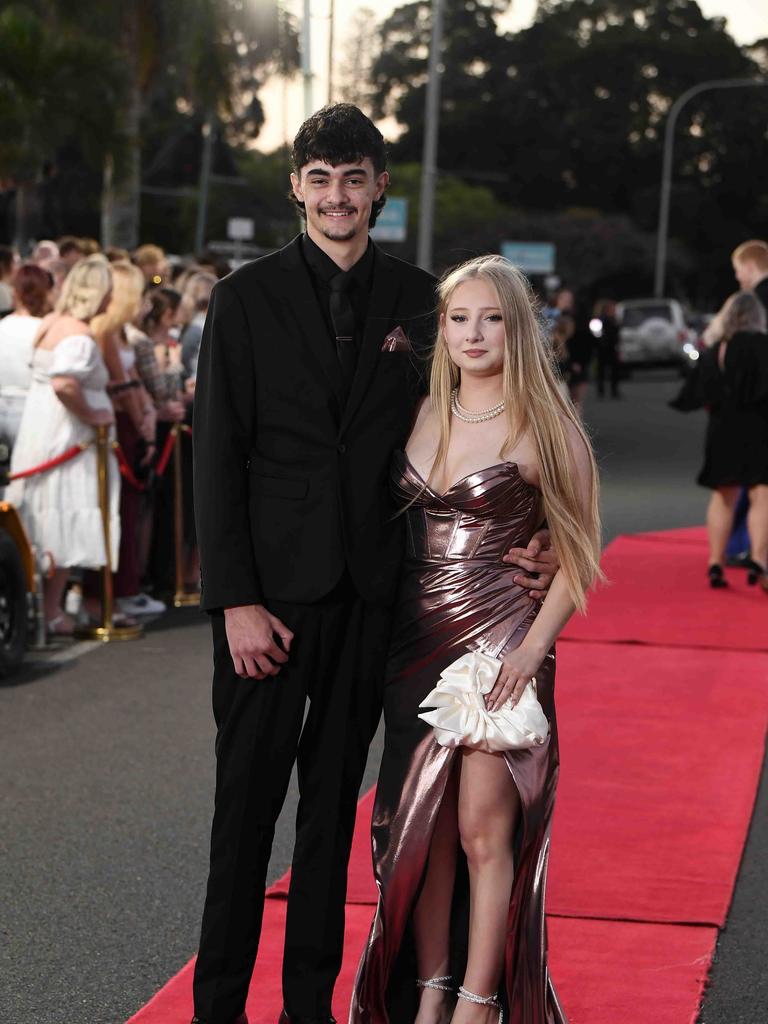 Mateo Quattromani &amp; Bailey Stankovic at Xavier Catholic College year 12 formals. Picture: Patrick Woods.