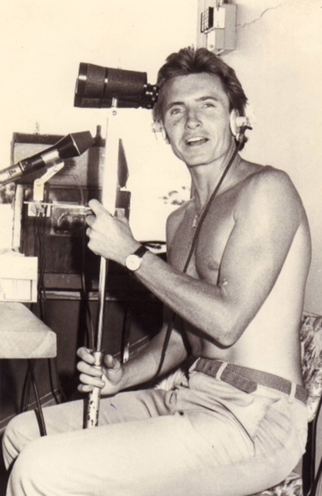 Bruce McAvaney calling the 1978 Port Lincoln Cup for Radio 5DN in Adelaide. Picture: Supplied