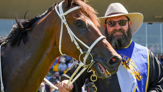 Savvy Acquisition has earned his one-horse owner Andrew Kelly around $40,000 since he plucked him out of a cheap online sale for $2500 in March. Picture: Getty Images.