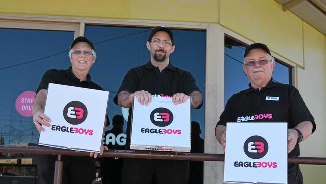 BUSINESS AS USUAL: Warwick Eagle Boys owners Robyn, Anthony and John Rye. Photo Jayden Brown / Warwick Daily News. Picture: Jayden Brown