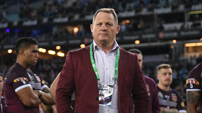 Maroons coach Kevin Walters looks on following their loss in Game 3 of the 2019 State of Origin series between the New South Wales Blues and the Queensland Maroons at ANZ Stadium in Sydney, Wednesday, July 10, 2019. (AAP Image/Dan Himbrechts) NO ARCHIVING, EDITORIAL USE ONLY