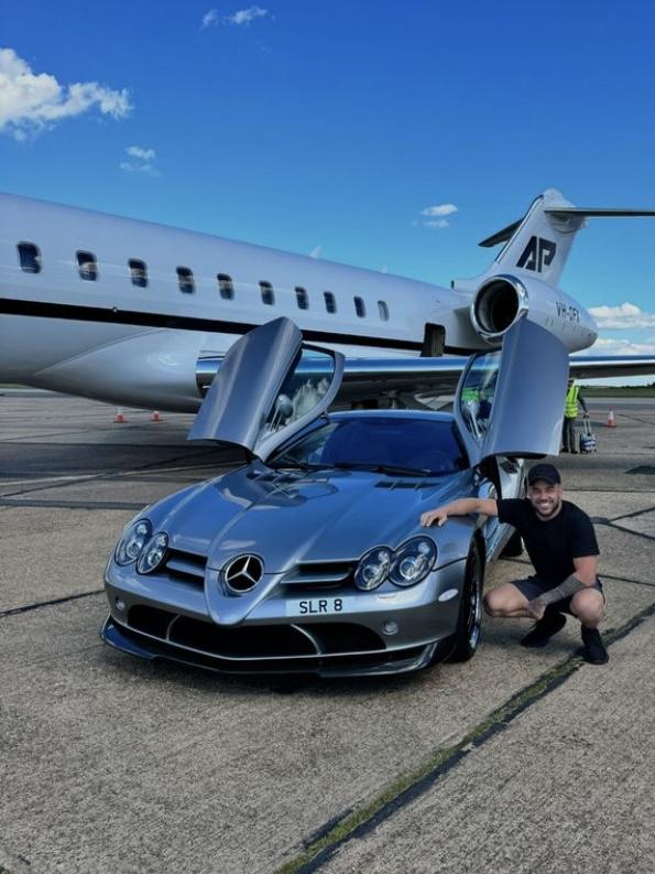 Adrian Portelli with his new private jet.