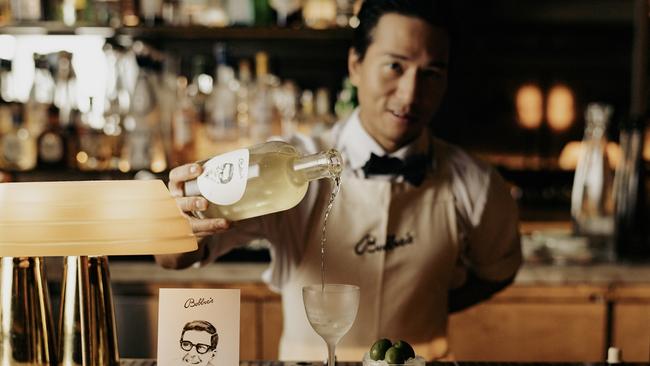 The speakeasy style bar was a tribute to Pride’s grandfather, Australian hall-of-fame disc jockey Bob Rogers .Picture: Supplied.