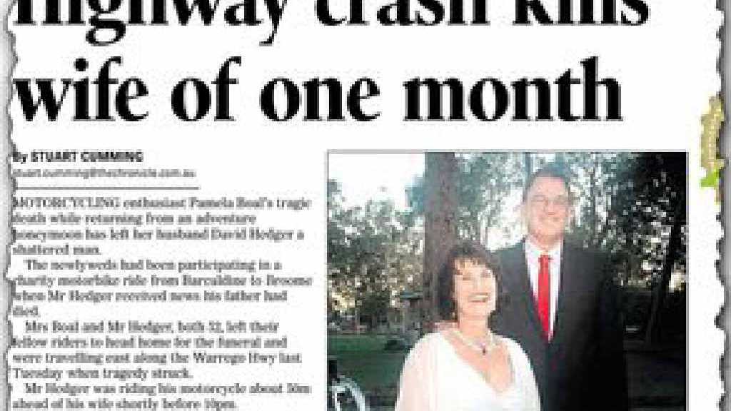 SAD STORY: The Chronicle reports on the tragic death of 52-year-old Pamela Hedger in a motorcycle crash last year.