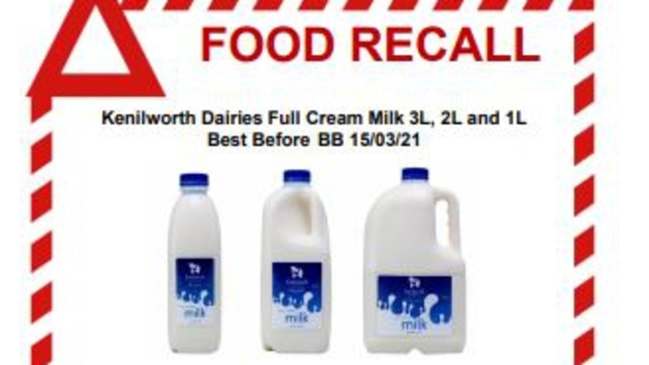 Kenilworth Dairies Queensland milk batch recalled due to bacteria