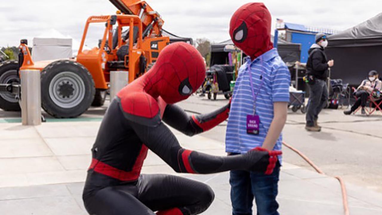 Walker went for a real live web sling while visiting the ‘Spider-Man’ set. Instagram/@robertwalker307