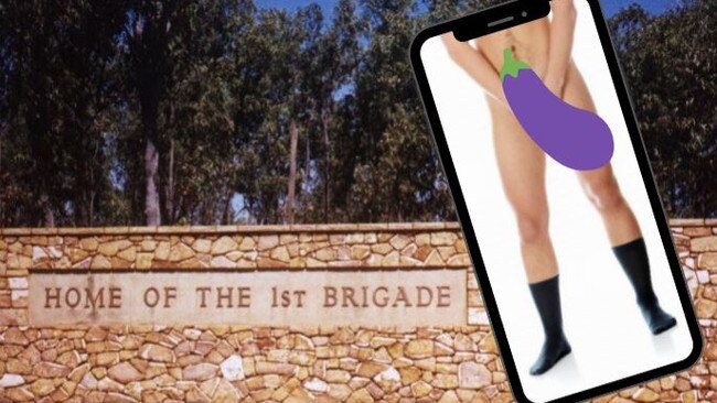 Corporal Jackson Wood has pleaded guilty to sending masturbation videos to a fellow soldiers while at Robertson Barracks in Darwin. (Composite image)