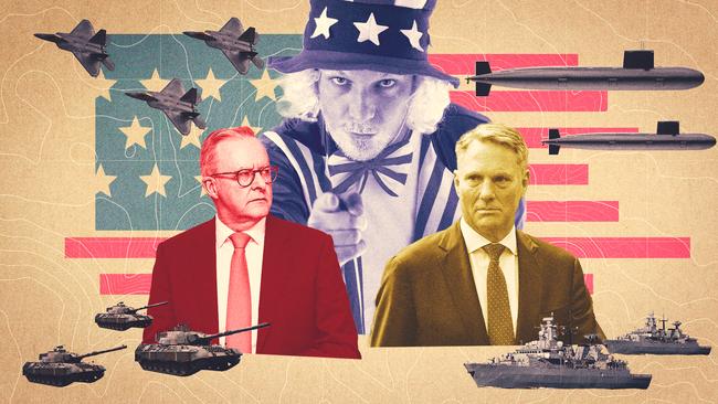 Anthony Albanese and Richard Marles are facing the wrath of Uncle Sam. Artwork by Frank Ling.