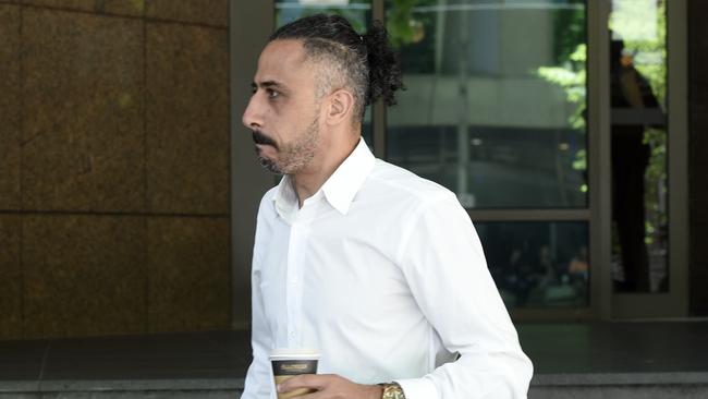 Mohammad Sharab outside Melbourne Magistrates Court after facing a committal hearing on alleged kidnapping charges. Picture: NewsWire / Andrew Henshaw