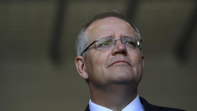 Australian Prime Minister Scott Morrison lashed out at Labor on Twitter yesterday. (AAP Image/Lukas Coch)