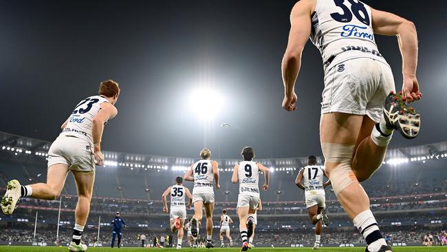 The Carlton Blues vs Geelong Cats at the Melbourne Cricket Ground on Saturday July 10, 2021 in Melbourne is an exposure site. Picture: Getty Images