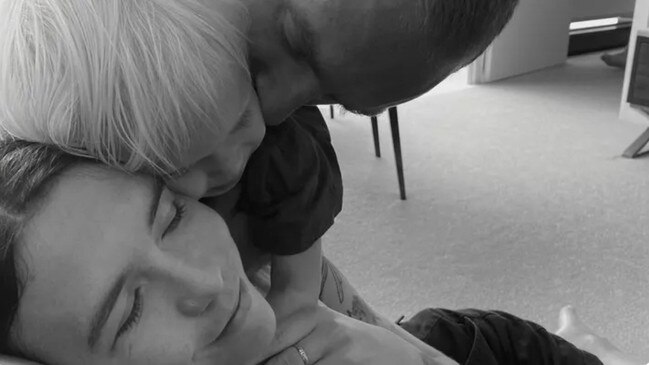 Baby Townes with his parents.