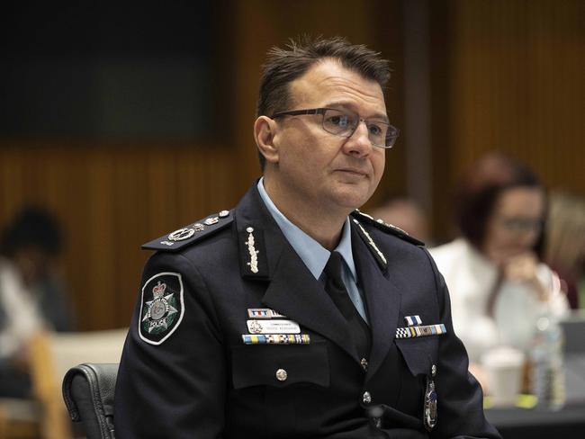 Australian Federal Police Commissioner Reece Kershaw says he is concerned the Gaetjens probe might hamper a criminal investigation. Picture: NCA NewsWire/Gary Ramage