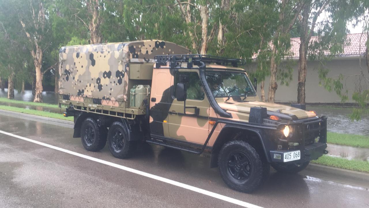 Soldiers have been deployed to assist with sand bagging homes in Townsville. 