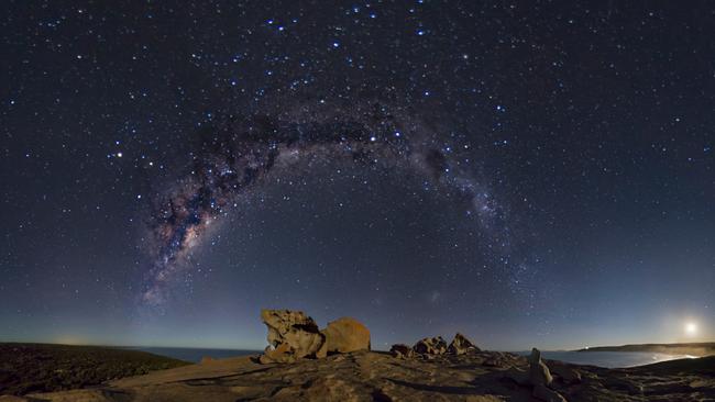 Milky Way Arch above Remarkable Rocks.