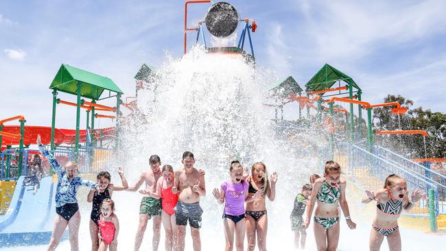 Gumbuya World in Tynong is just one way Melbourne families can beat the heat this summer. Picture: Tim Carrafa