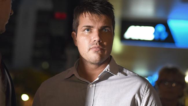 Gable Tostee leaves the Supreme Court in Brisbane last night. Photo: AAP