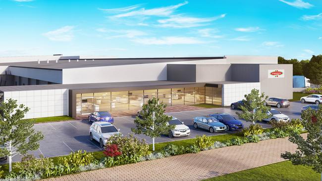 An artists impression of smallgoods supplier D’Orsogna’s new premises in the Merrifield Business Park.