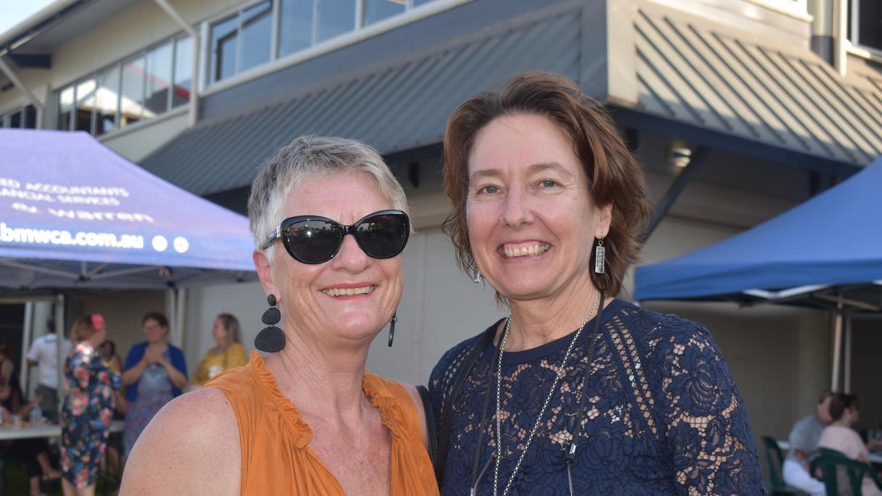 (Left to right) Anne Ryan and Ann O'Brien at the Brown Macaulay &amp; Warren Gympie Cup Day, 2021.