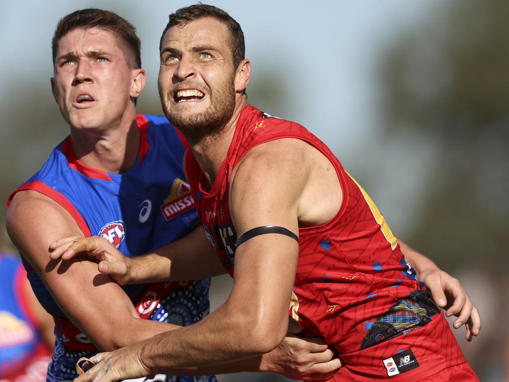 Suns’ star Jarrod Witts is among the game’s finest ruckmen. Picture: Getty Images
