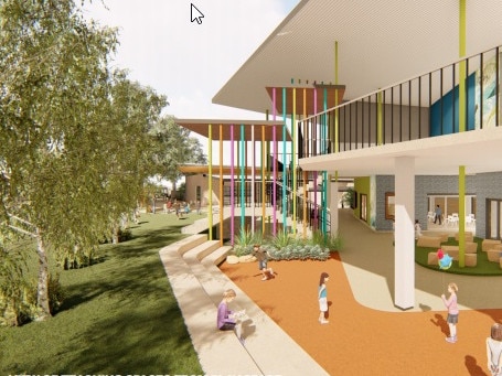 Artists impression of the new primary school, currently under construction.