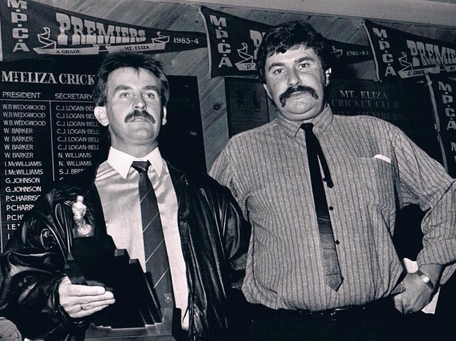 Cuey and his great mate Paul "Trucka'' Treacy in 1988.