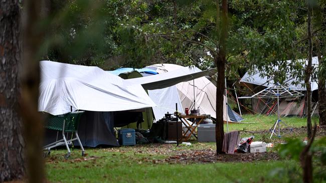 The plight of the residents received widespread media attention after it was revealed families with young children were being forced to sleep rough. Picture: Dan Peled / NCA NewsWire