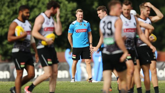 Magpies head coach Nathan Buckley.