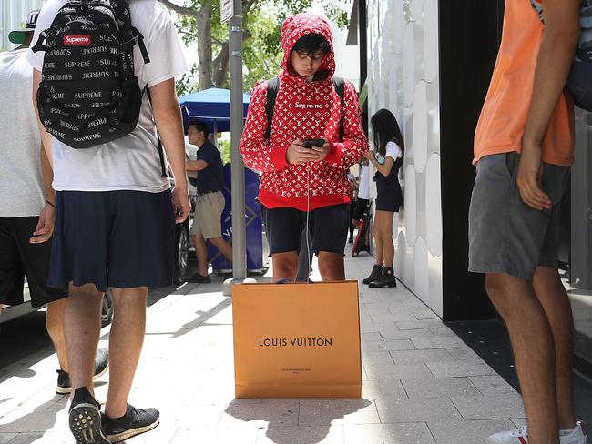 A trunk and a skateboard for Louis Vuitton and Supreme are displayed  News Photo - Getty Images