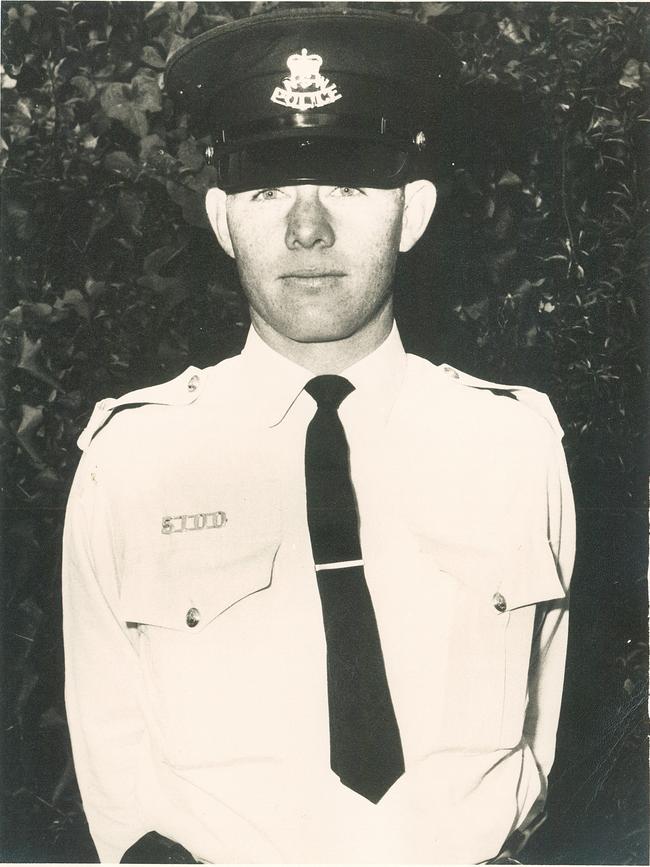 A young Steve Horn pictured early in his decorated career with NSW Police.