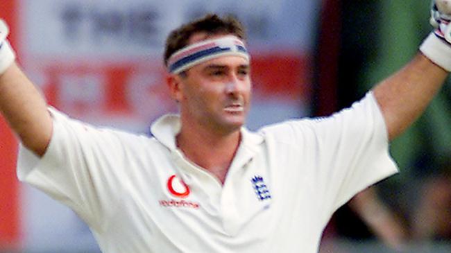 Cricketer Graham Thorpe after scoring century. Cricket - England vs West Indies second day of Thrid Test match at Kensington Oval in Bridgetown, Barbados 02 Apr 2004.