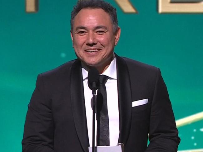 Sam Pang  accepts Kitty Flanagan award for most popular actress. Nine