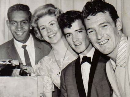 Jimmy Little, Judy Cannon, Colin Cooke and Col Joye. Picture: Supplied